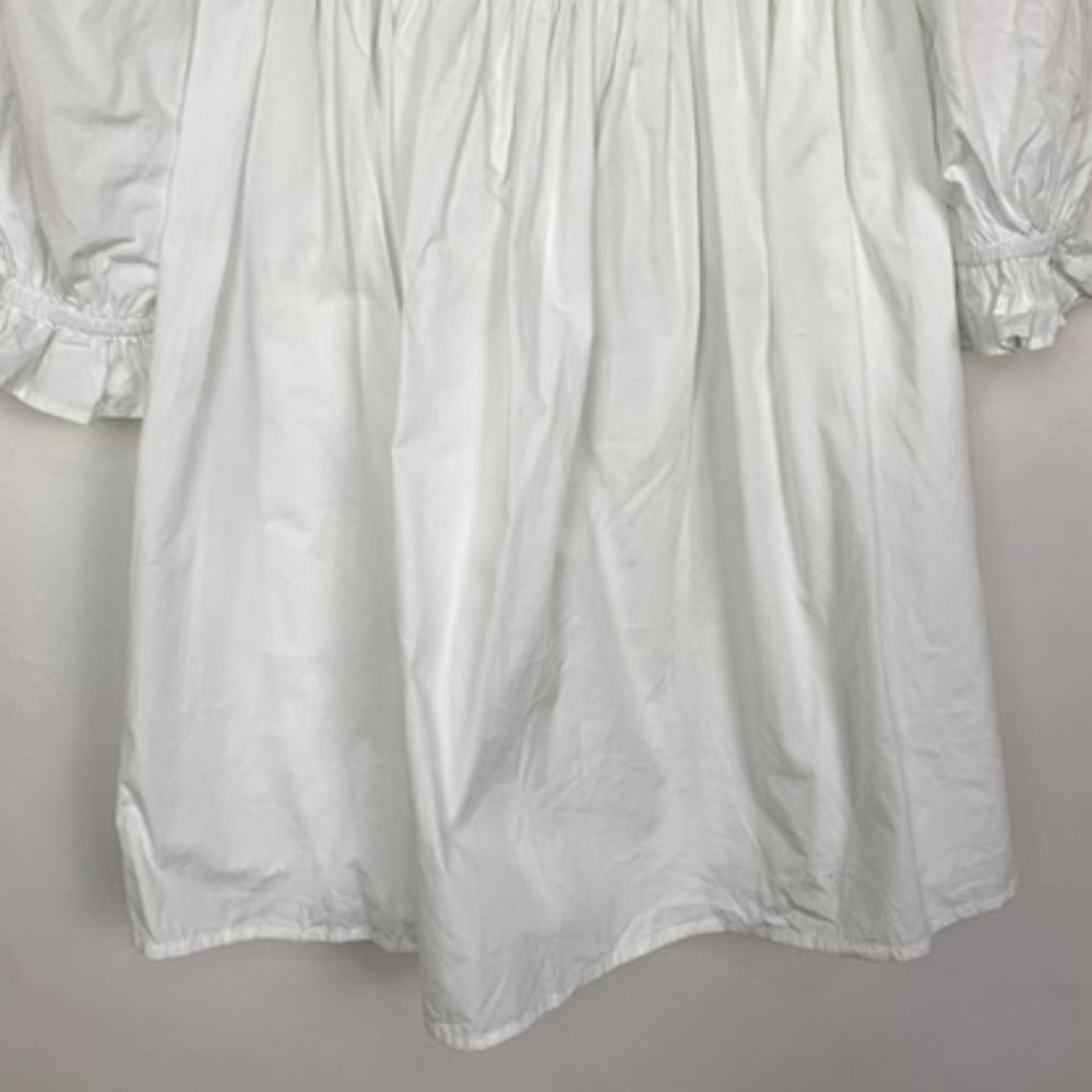 NWT Faithfull The Brand Arles Square Neck Puff Sleeve Mini Dress White Small - Picture 6 of 11